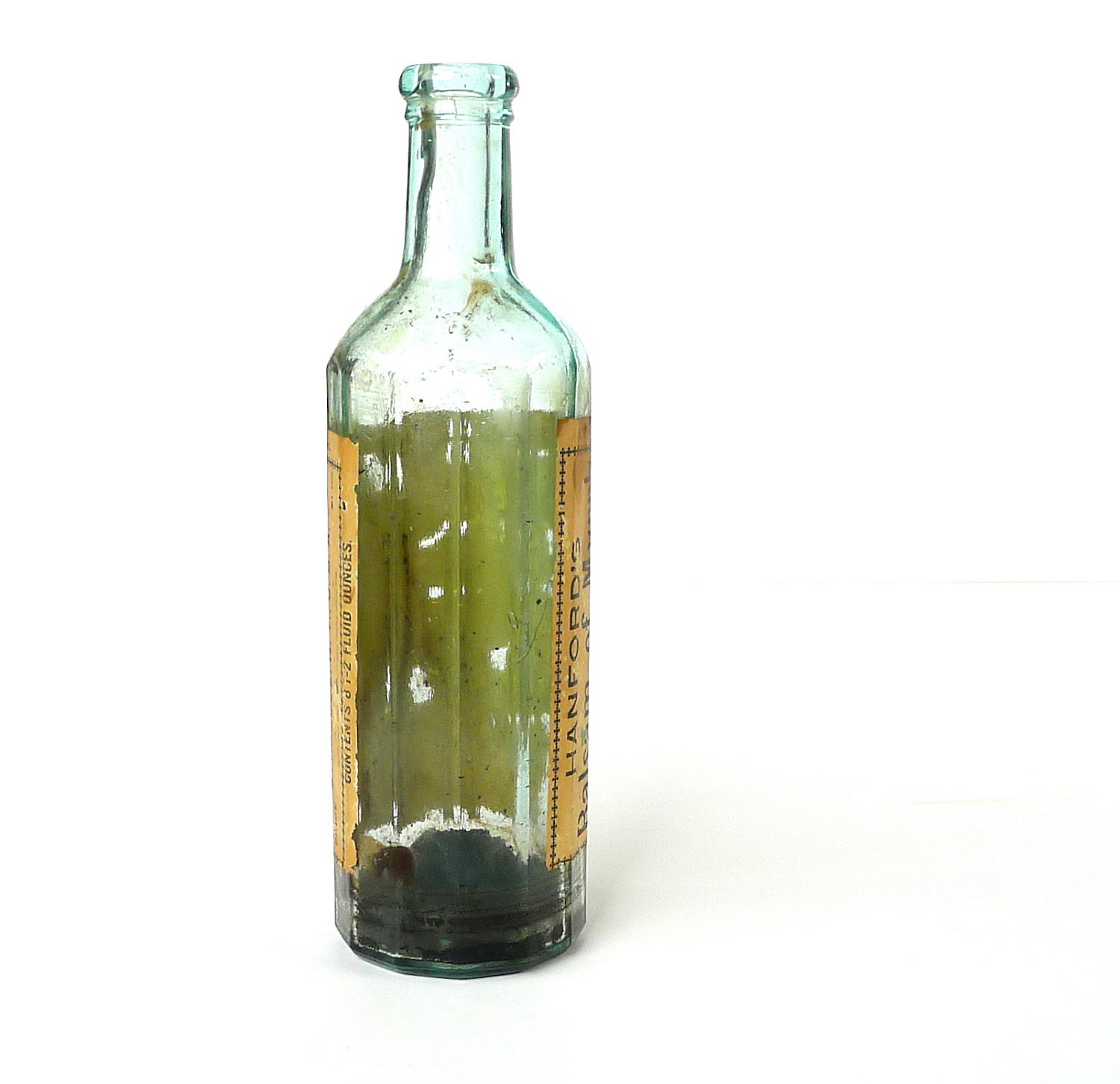 Hanford's Balsam of Myrrh Aqua Poison Bottle with Label