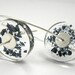 Carborundum Mineral Earrings, Resin Earrings With Carborundum In Sterling Silver