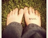 trust . a soul mantra temporary tattoo set