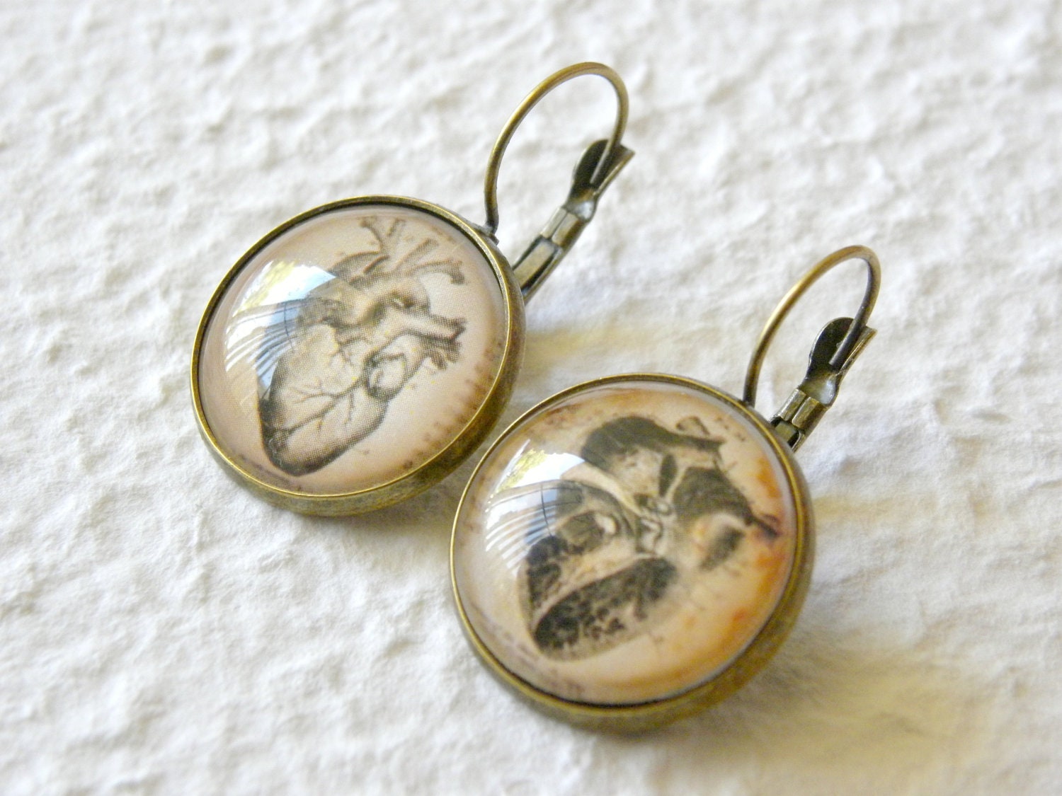 Antique Anatomy - Anatomical Heart Earrings