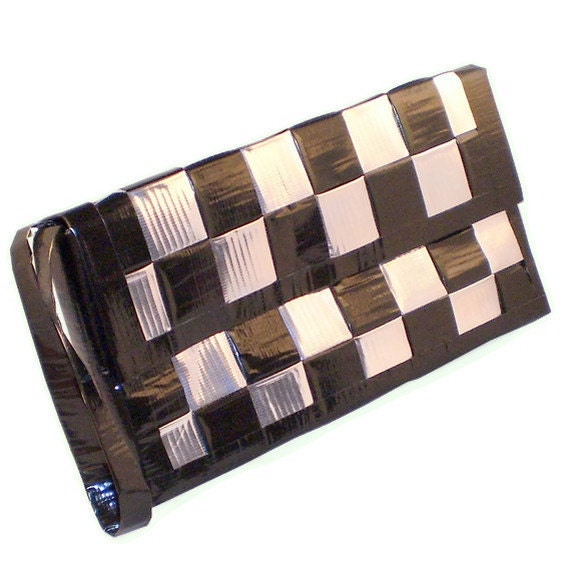 Duct Tape Clutch - Chrome & Black