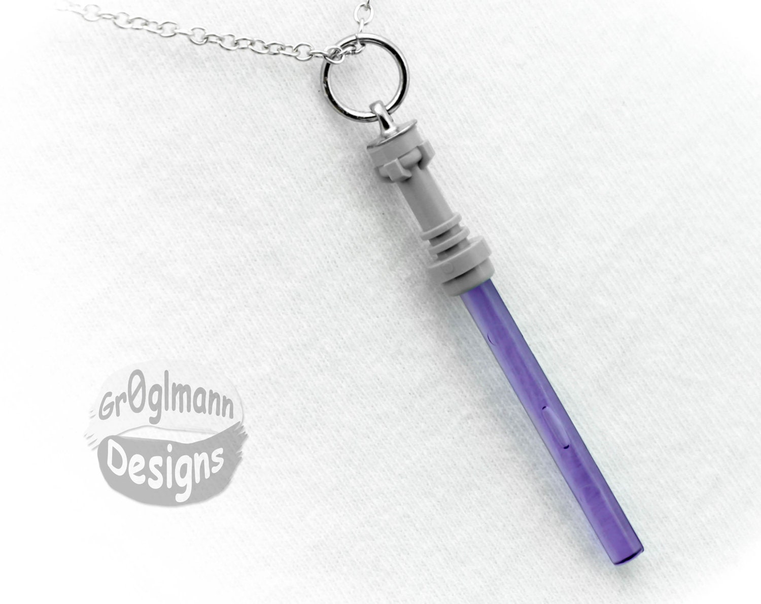 Purple Star Wars Light Saber Necklace :) made with LEGO bricks