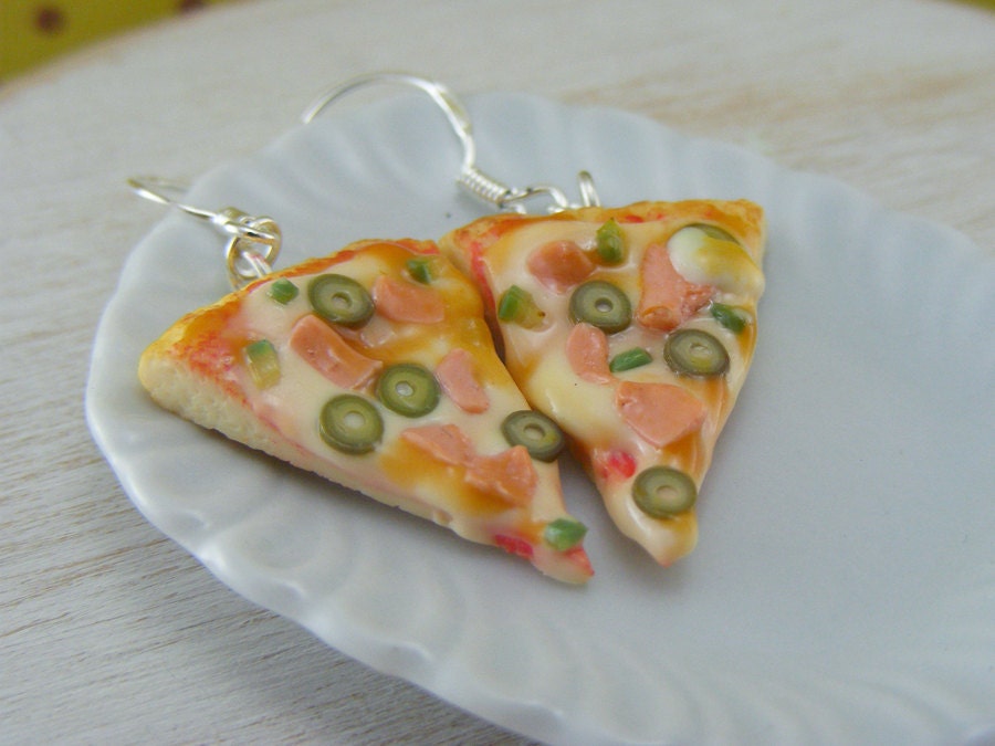 Bacon Pizza Earrings