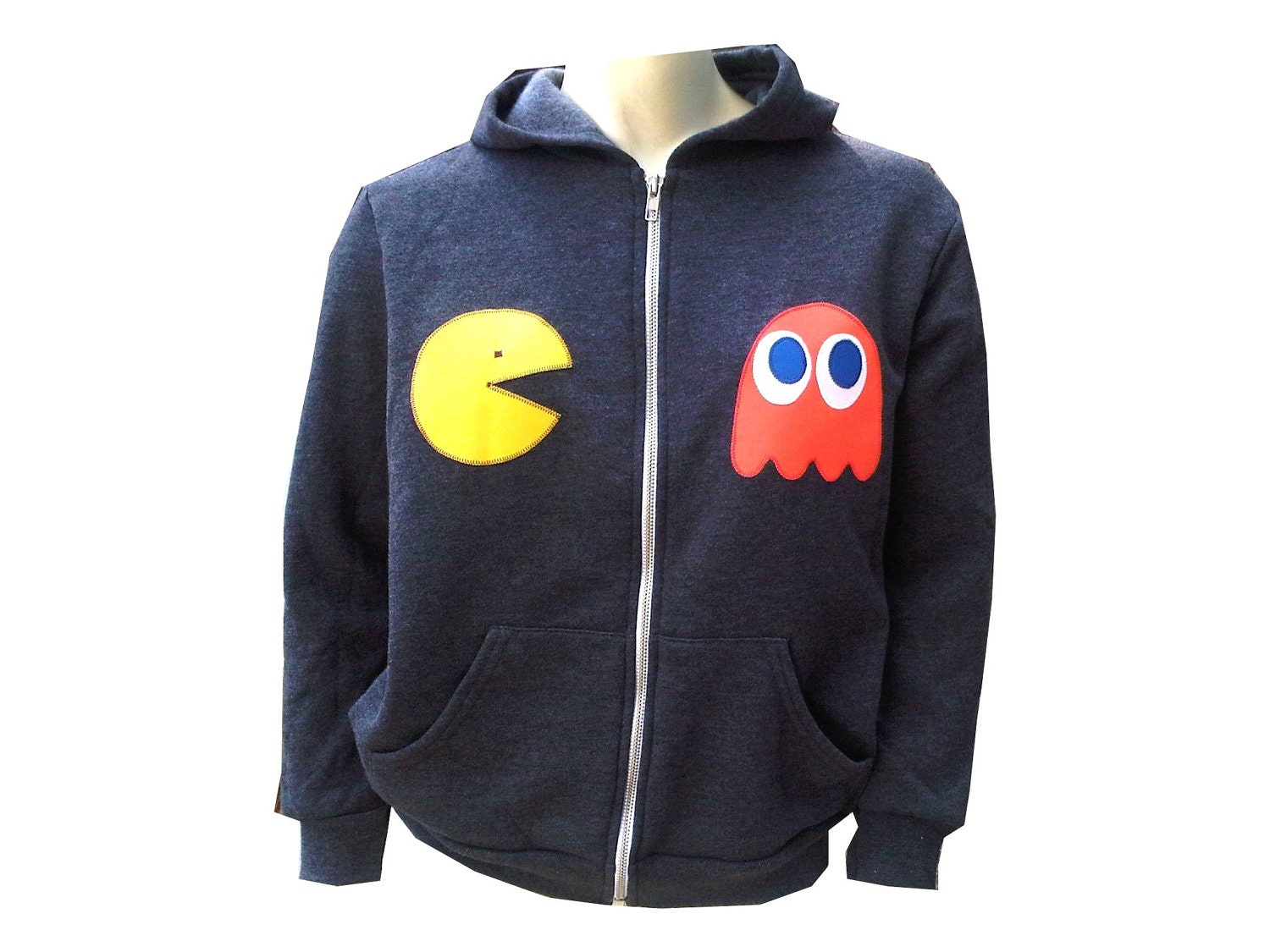 Pacman Computer Game Mens Adult Hoodie Retro Pac Man