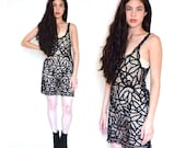 vintage black lace dress s m