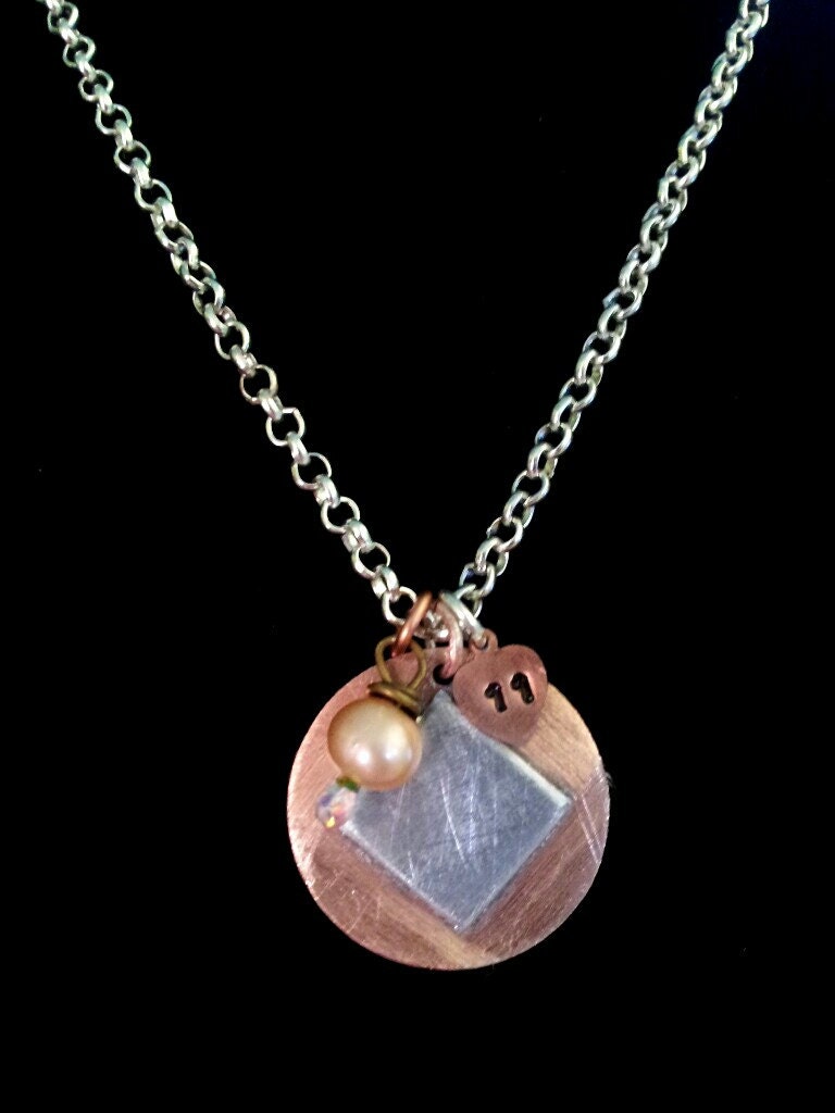 Custom 12 Step NA Round Charmed Life Narcotics Anonymous Recovery Necklace FREE Ship