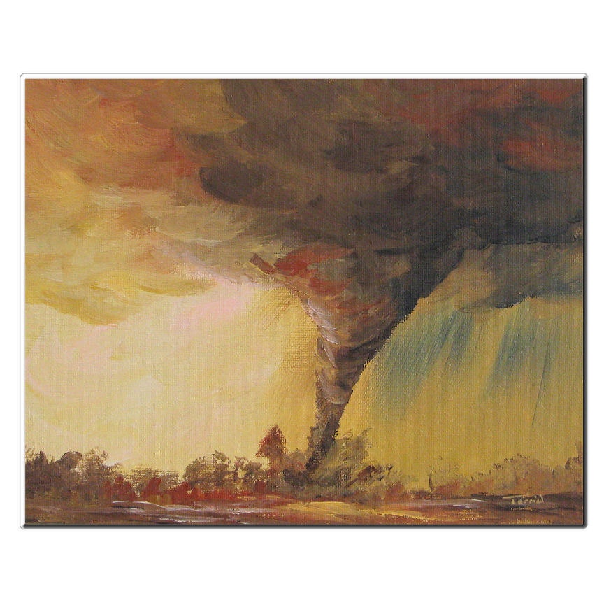 Tornado at Sunset 8" x 10" Original Painting on Canvas Panel by Torrie Smiley