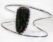Koroit Boulder Opal Recycled Silver Cuff Bracelet