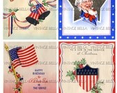 Vintage 1940s To SON Patriotic Military WWII Birthday and Christmas Greeting Card Digital Download 285 - by Vintage Bella collage sheet