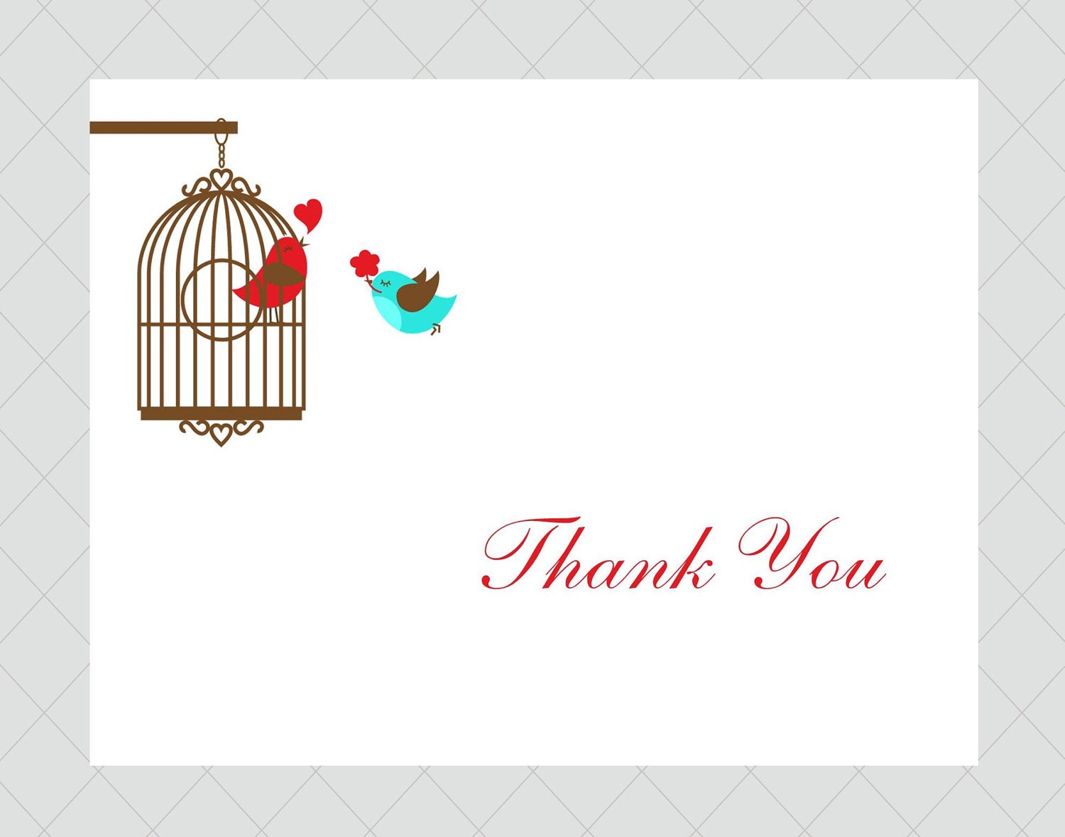 Love Bird Thank You Cards