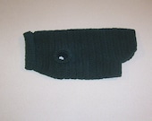 New Hand Crochet Hunter Green Dog Sweater for Medium Pet