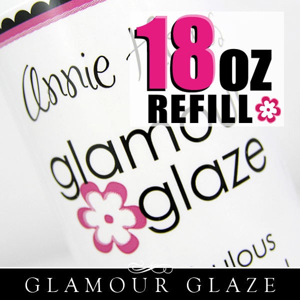 18 oz Bottle of  Glamour Glaze. The BEST Glaze for Scrabble Pendants and Glass Pendants. Refill Botlle.