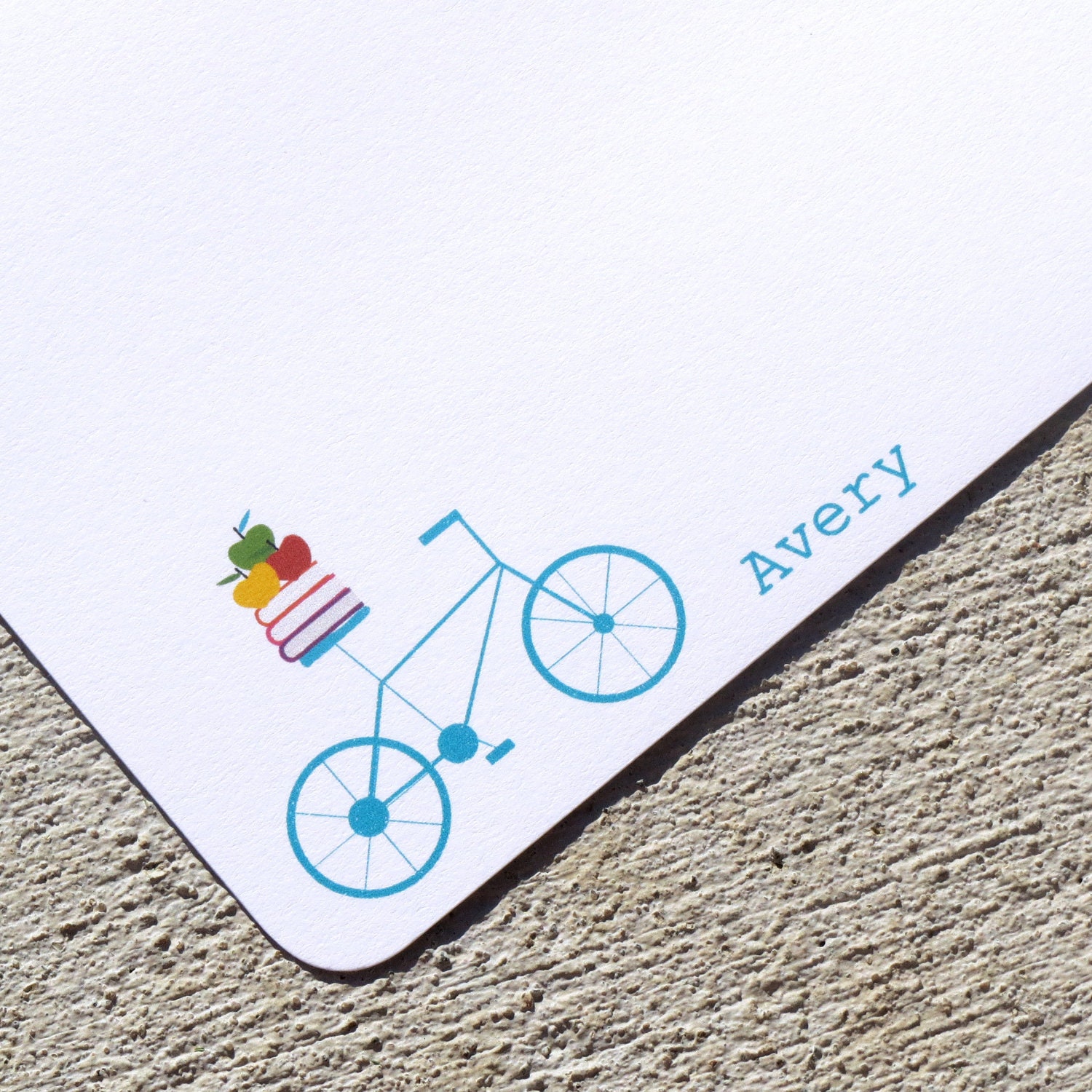 School Personalized Stationery Teacher gift -  Set of 8 Notecards