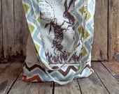 Rabbit Chevron Purse - 2 pockets