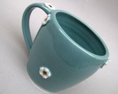 Cherry Blossom Cup in Robins Egg Blue - Handmade Stoneware Pottery