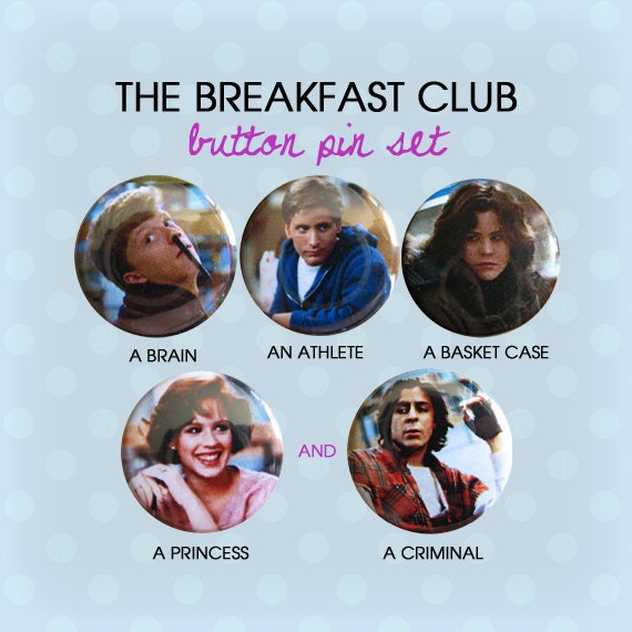 The Breakfast Club Button Pins (Set of 5)