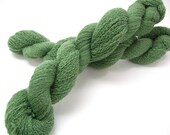 Recycled yarn - green lambswool/angora blend, lace weight