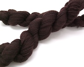 Recycled yarn - dark brown merino, lace weight
