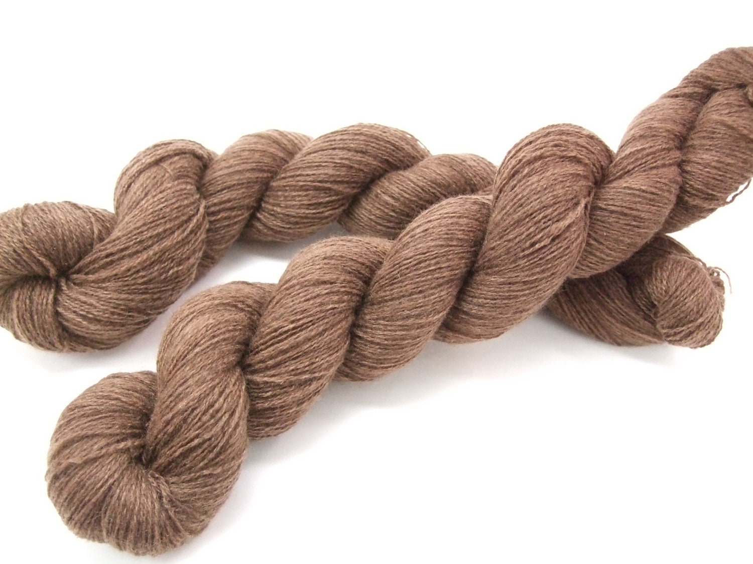Recycled yarn - brown cashmere, lace weight