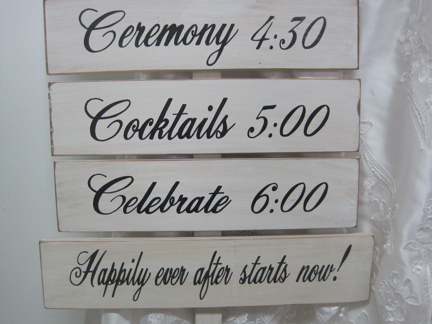 Rustic Wedding Signs Directional Decoration Arrow Wood Program Ceremony Reception on Stake