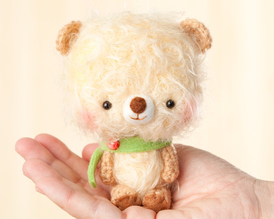 Teddy bear plushie toy in yellow - made to order - Magu -