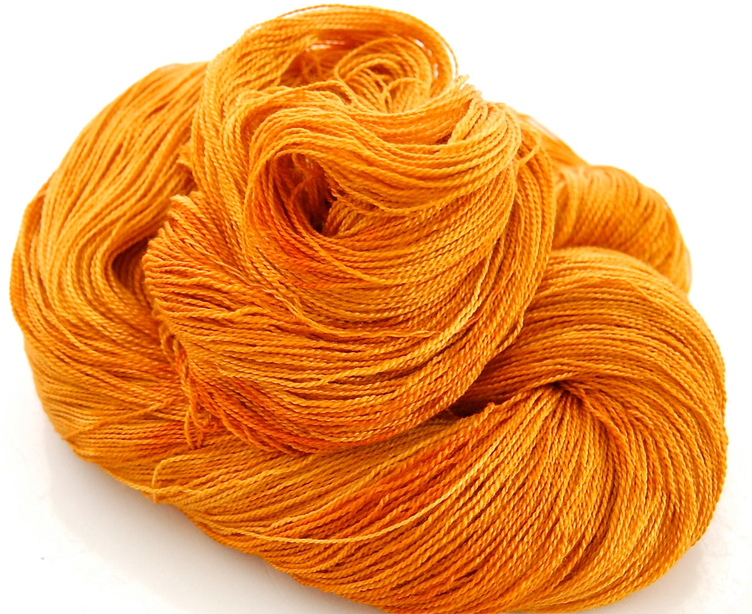 OCHRE Gold Semisolid Merino Silk Lace Yarn