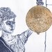 Linocut History of Math and Astronomy - Hypatia