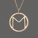 8 Diamond Initial Pendant in 14K Gold