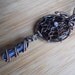 Dreamcatcher Pendant Brown Agate Moonstone and Blue Aqua Aura Quartz point Wire Wrapped Oxidized Copper OurFrontYard Design
