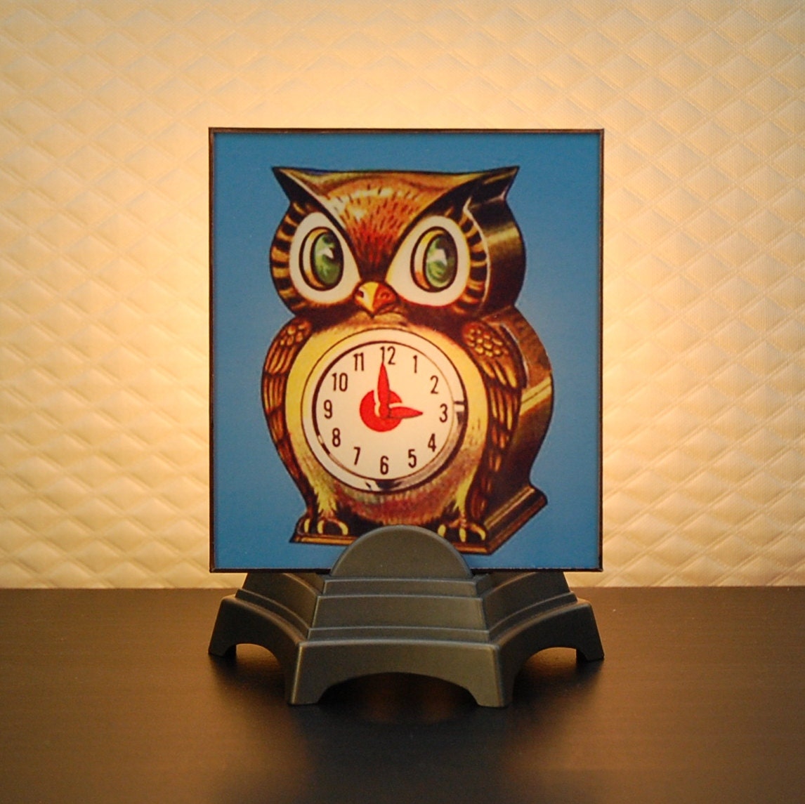 Vintage Owl Clock - Nightlight
