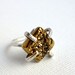 Sterling Silver and Gold Druzy Handmade Prong Ring