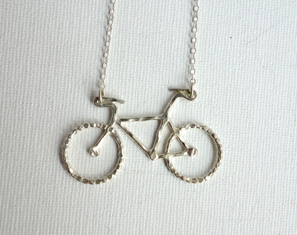 Handmade Sterling Silver Bike Necklace- Rachel Pfeffer