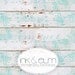 Vinyl Photo Backdrop 6ft x 6ft, Photography Backdrop Distressed Wood Floor Blue Paint floordrop / backdrop, "Aqua Beachwood"