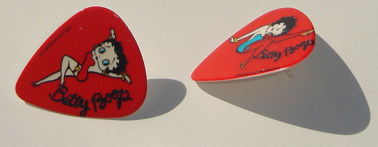 Betty Boop collectors edition guitar pick pierced post earrings