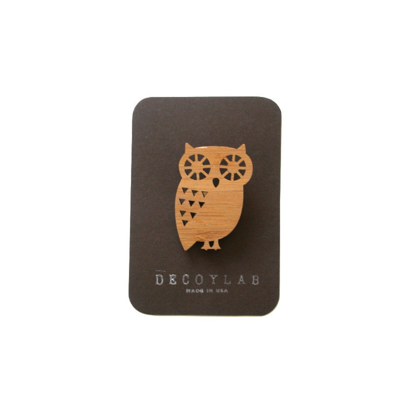 Bamboo Owl Pin