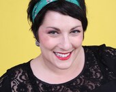 Retro headband- Jade Finch Print