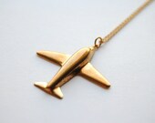 Airplane Charm Necklace - Handmade Jewelry - Free Shipping in the US - Summer Fashion