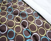 Organic Quilt - Circles in Teal
