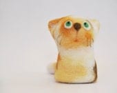 Asha, the Orange Kitten - felt art toy