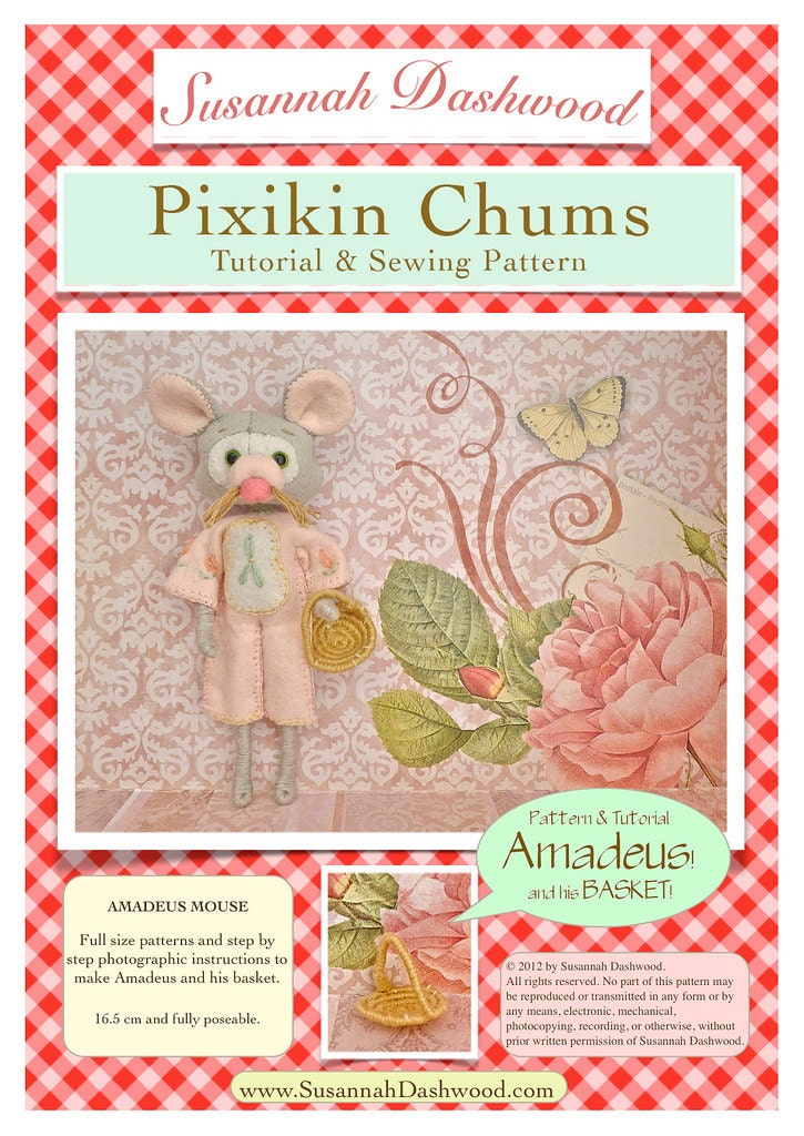 Amadeus mouse doll pattern and tutorial