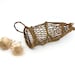 Willow hanging garlic basket for kitchen storage