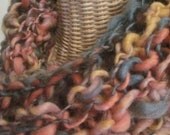 handspun handknit "medieval garden" cowl