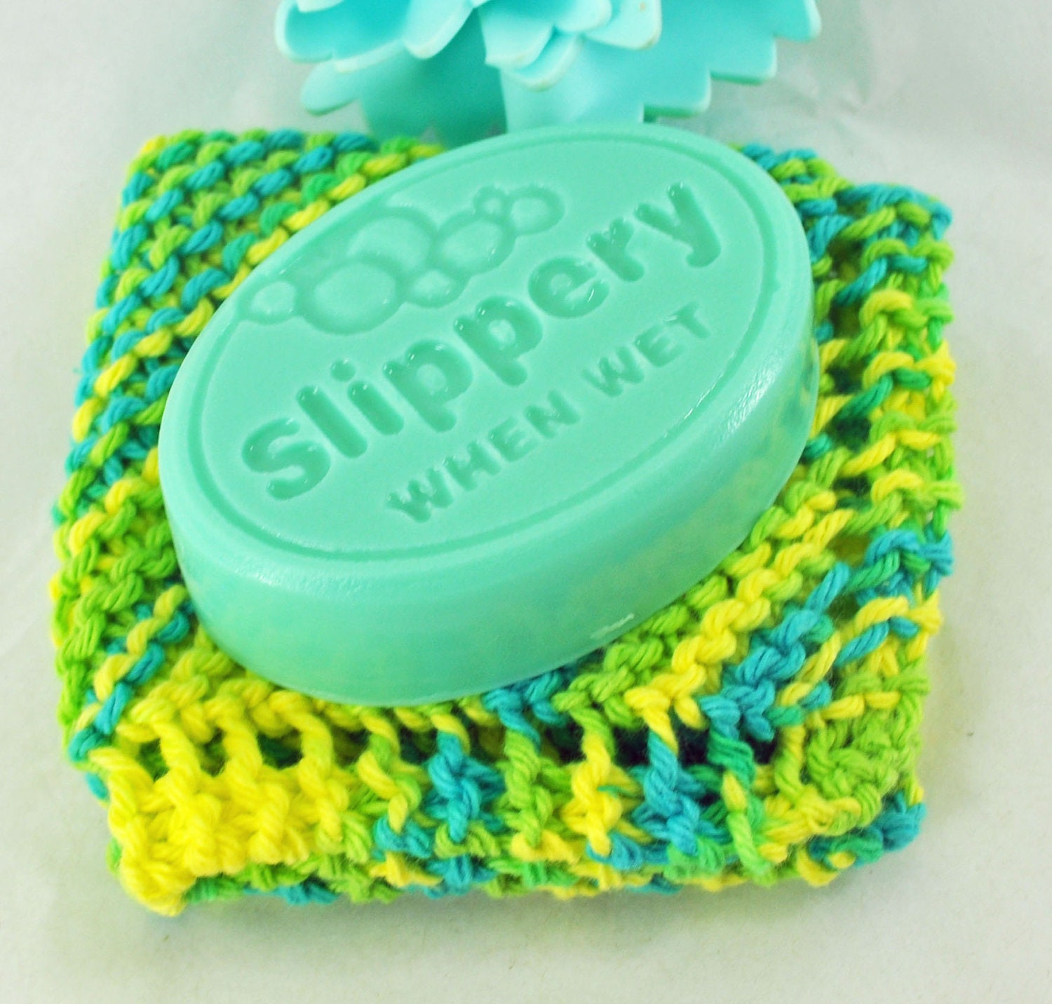 Soap Cloth Gift Set - Juniper Berry Scented Soap - Slippery When Wet Soap on Cloth - Great Holiday Gift - Bon Jovi Fans