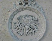 Shabby Chic Wall Hanging Vintage wall decor White flower  Cottage french victorian