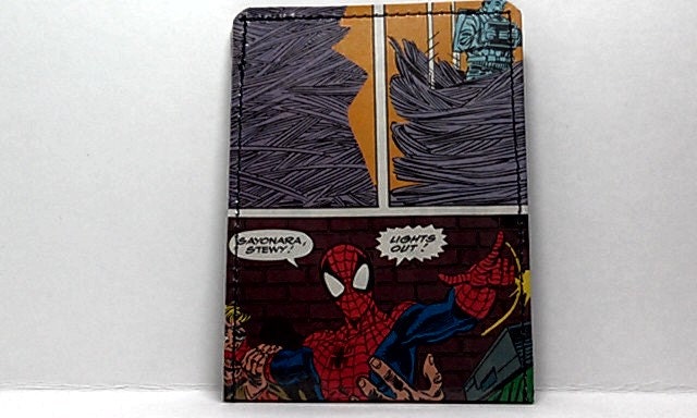 Sewn Duct Tape Comic Book Wallet - Vintage Spiderman Design 12