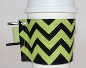CupKozy - NEW - Black and Green Chevron