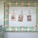 Shabby Beach Cottage Frame Distressed Home Decor Vintage Picture Frame Aqua White Farmhouse
