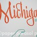 11x14 Michigan Letterpress Print Vintage Travel Inspired