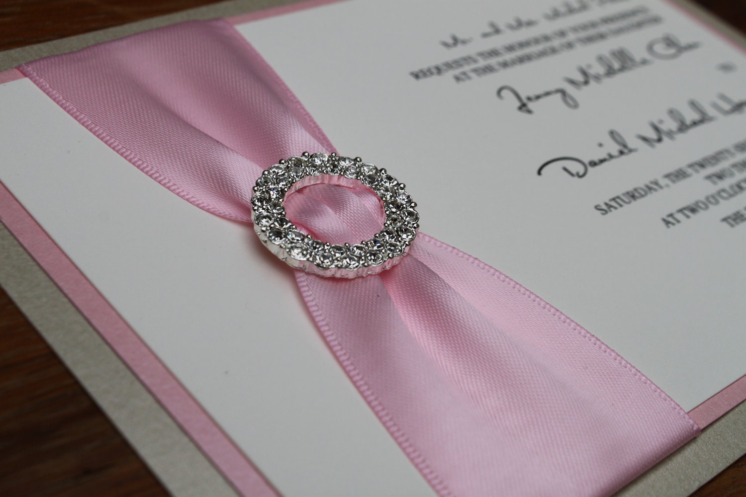 Elegant Wedding Invitation, Classic Wedding, Luxurious, Glitz, Bling - Pure Elegance with Rhinestone Slider