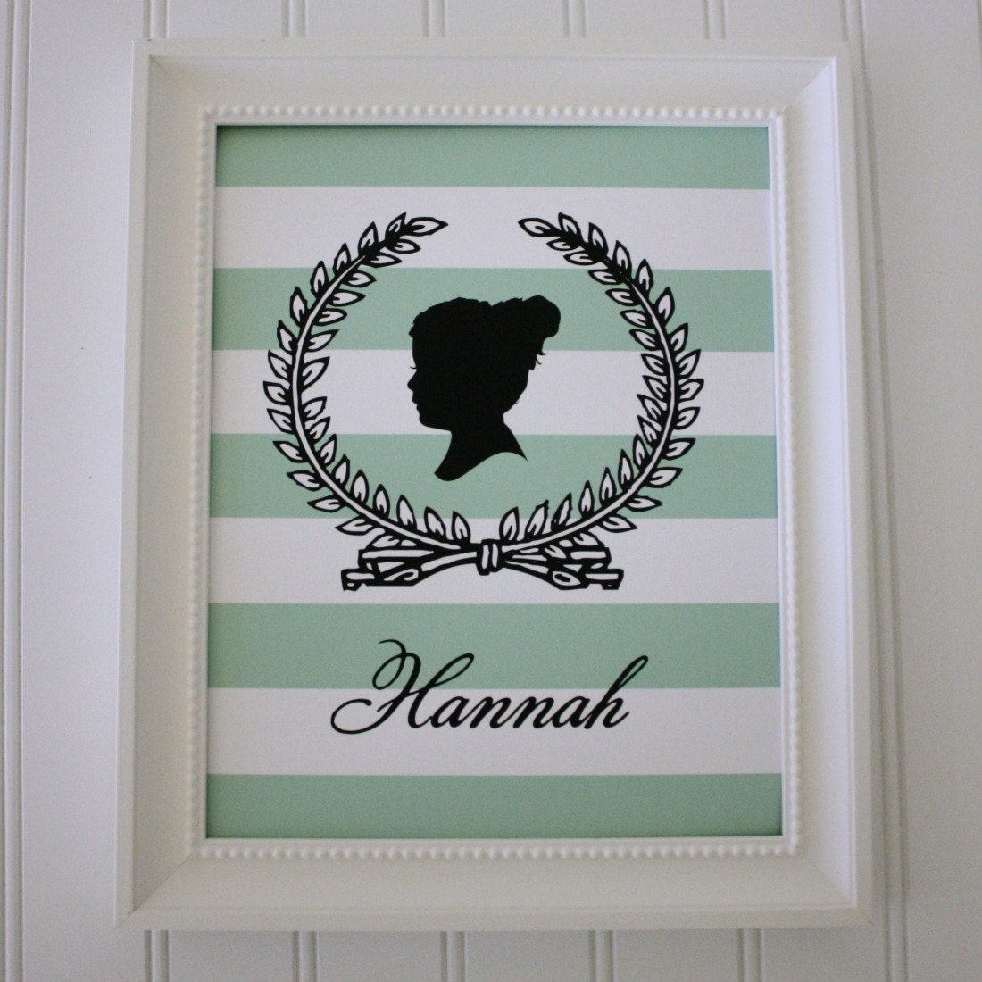 Custom Personalized Silhouette Print 5x7 made from your photo